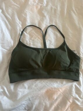 AYBL Olive Green T-Back Seamless Sports Bralette